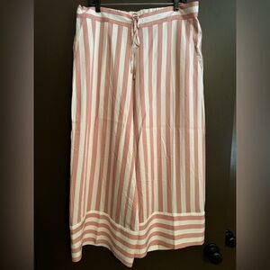 NWT Lauren Ralph Lauren Coral and White Striped Pants